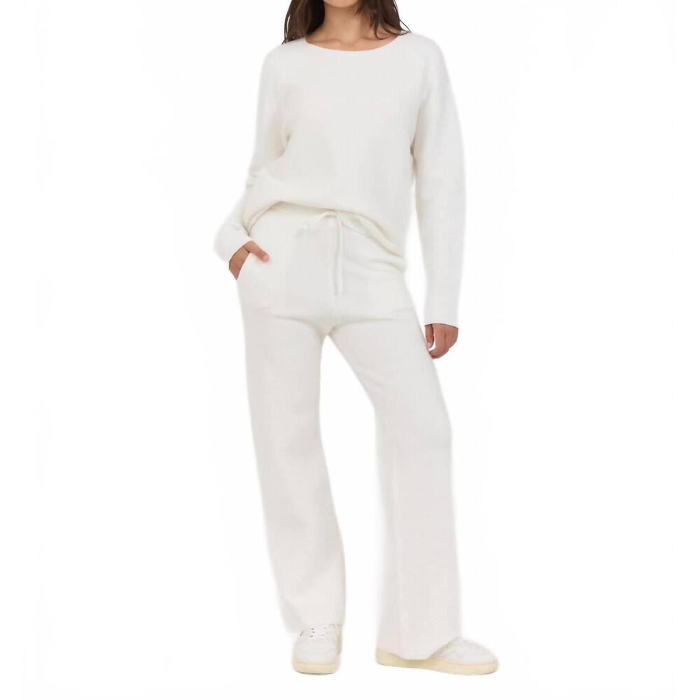 NEW STITCHES & STRIPES turner knit pants in chalk